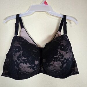 Torrid Curve Underwire full coverage Bra‎ Size 46D Black Lace Sexy Plus